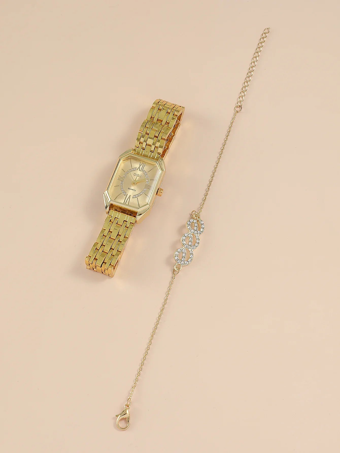 A Classic Fashion Women's Business Quartz Watch. Stainless Steel Strap With Square Dial. For Daily Life