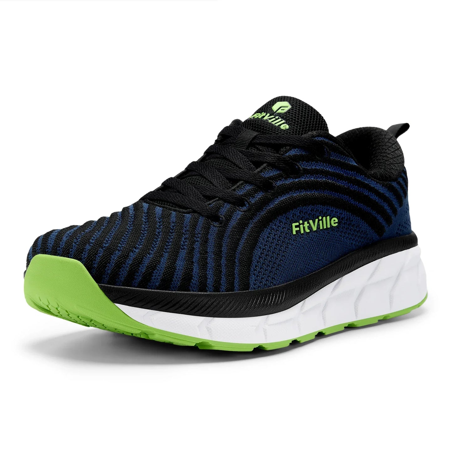 FitVille Men's Sports Shoes Extra Wide Running Walking Shoes for Men Comfort Casual Men Sneakers Lightweight Cushioned Footwear