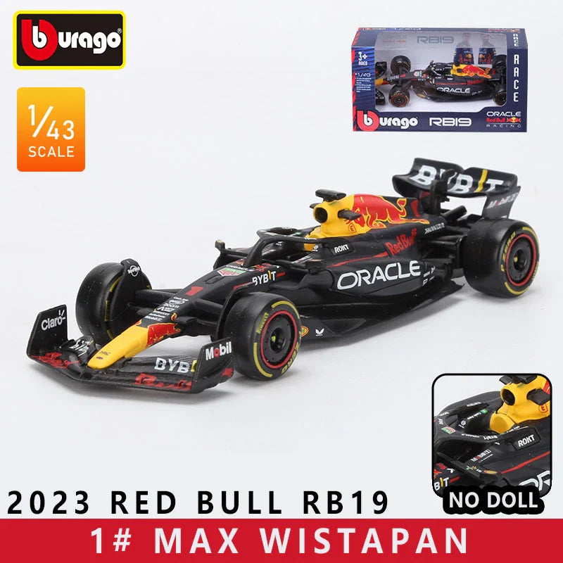 Bburago 1:43 Red Bull F1 Rb19 Las Vegas Miami 1 Verstappen 11 Perez Alloy Scaled Die-Cast Car Model Toys Collection Kid Gift
