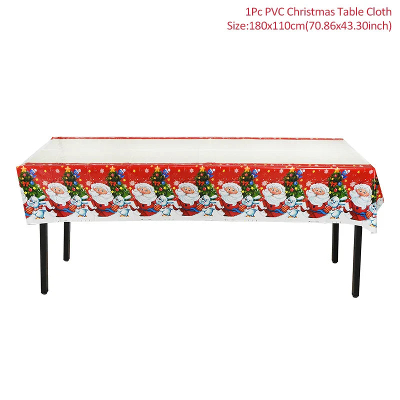 Christmas Table Runner Merry Christmas Decoration for Home Tablecloth Cover Xmas Ornament Navidad Noel Gifts New Year Party 2023
