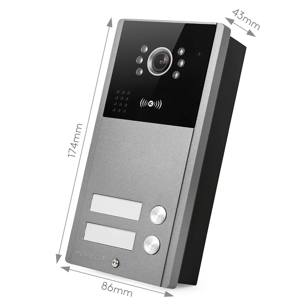 HOMSECUR 7" WIFI Video Door Phone Call Intercom Outdoor Monitoring for 2 Families