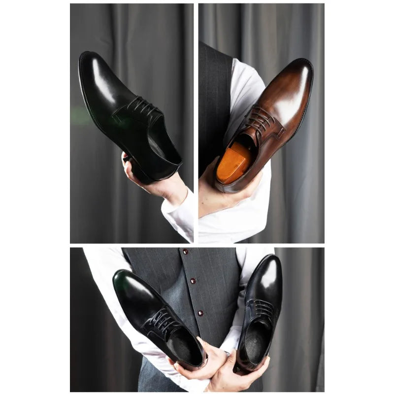 Business Casual Shoes Trend Patent Leather Men Wedding Shoes Gold Blue Red White Oxfords Shoes Designer Pointed Toe Dress Shoe