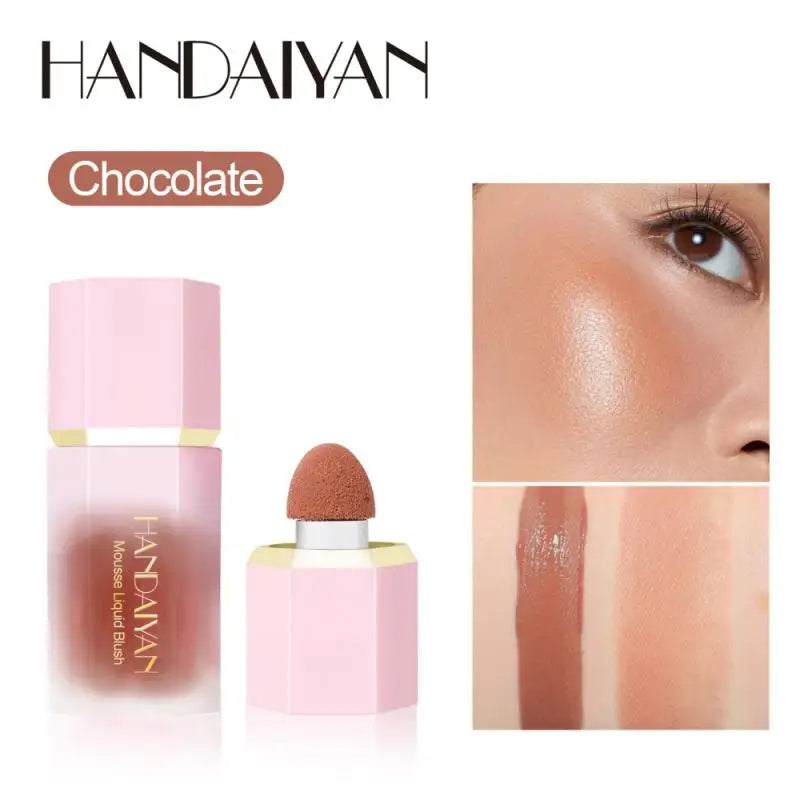 Matte Velet Liquid Blush Moisturizing Lip Gloss Cheek Blusher Durable Natural Tint Face Rouge Cream Blush Stick Beauty Cosmetics
