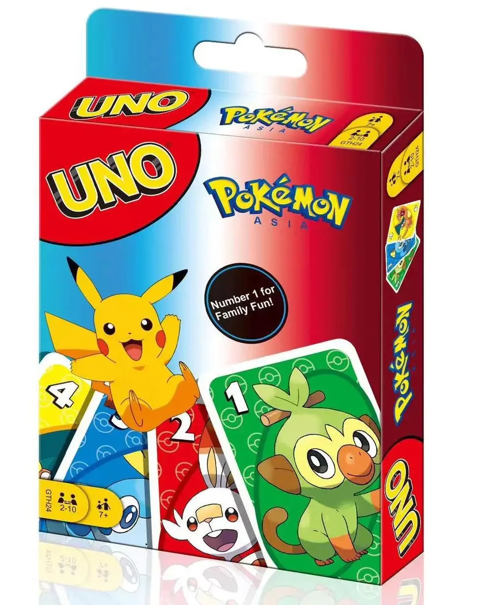 One FLIP! Pokemon Board Game Anime Cartoon Pikachu Figure Pattern Family Funny Entertainment uno Cards Games Christmas Gifts