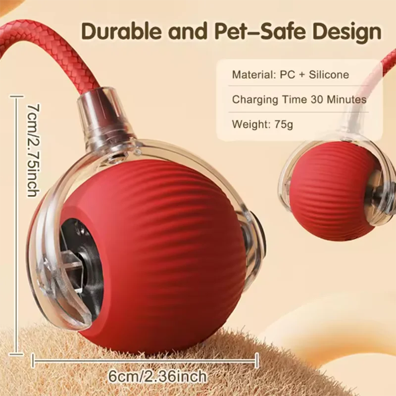 Intelligent Interactive Cat Ball Long-Lasting and Durable Easy to Clean Intelligent Obstacle Avoidance Pet Dog Toys