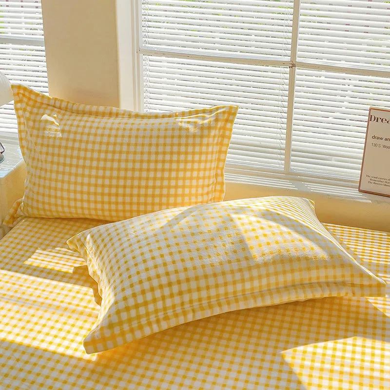 1/2pcs Soft Flannel Pillowcase Winter Warm  Cushion Cover Adult Kids.