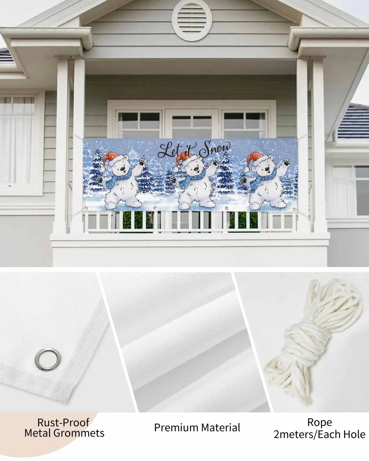 Christmas Snowflakes Decorate banners flags and commemorative days with 4 sizes to choose from customizable product patterns