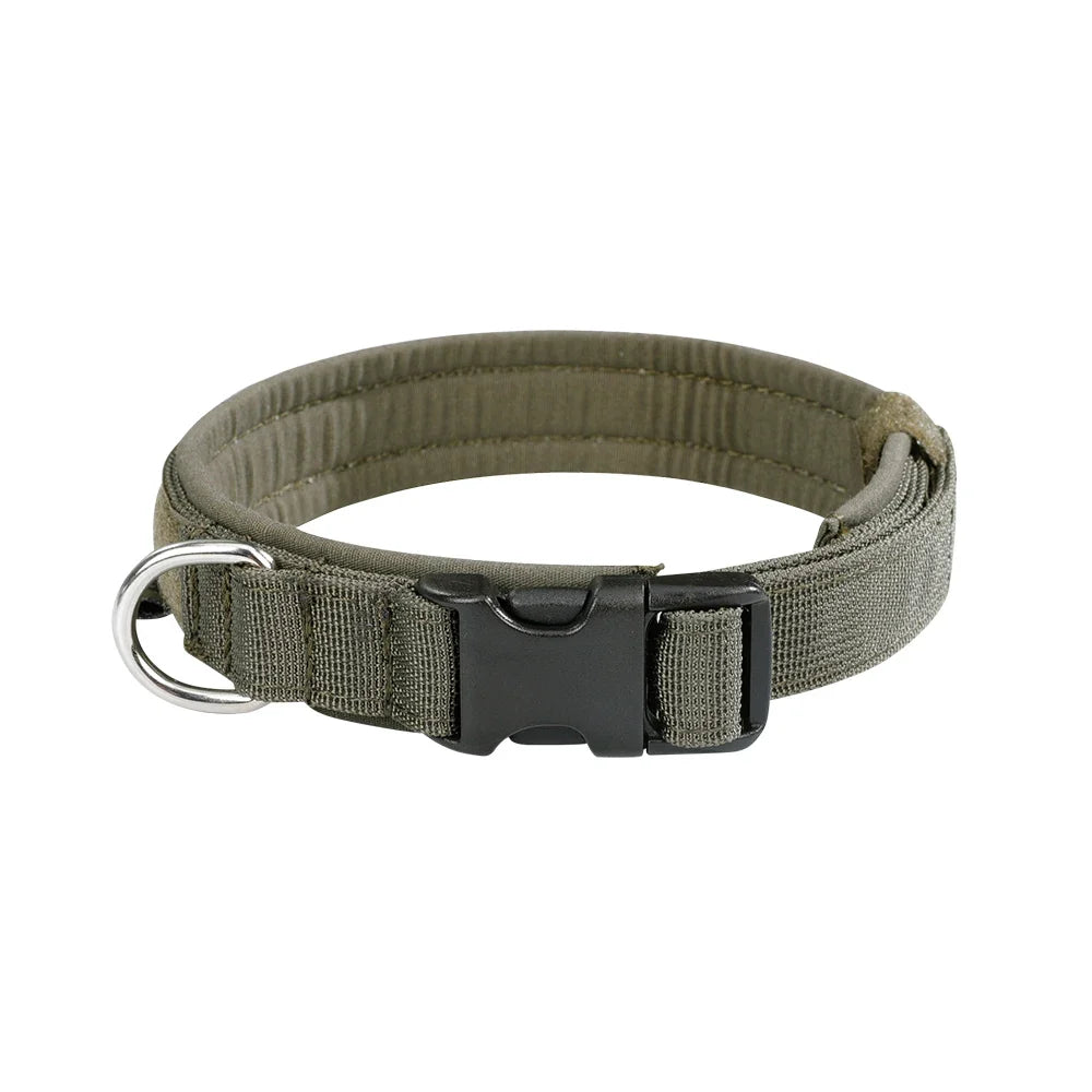Tactical Dog Collar Puppy Collars Adjustable Soft Nylon Outdoor Training Collar Medium Large Dog German Shepherd Training Collar