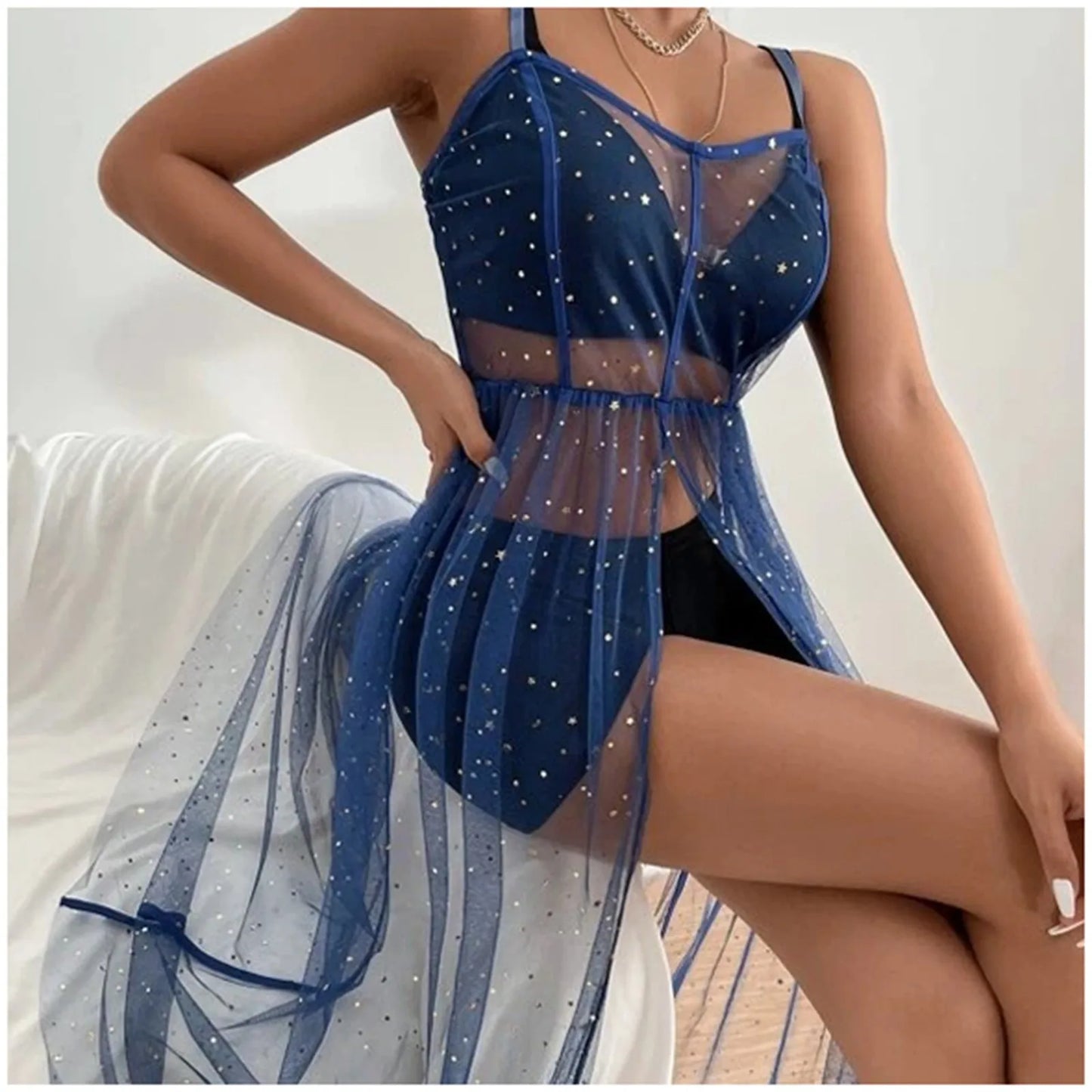 Women'S Mesh Transparent Summer Dress Sleeveless Beach Dresses Bikini Cover Up Lightweight Beach Poncho Holiday Beachwear