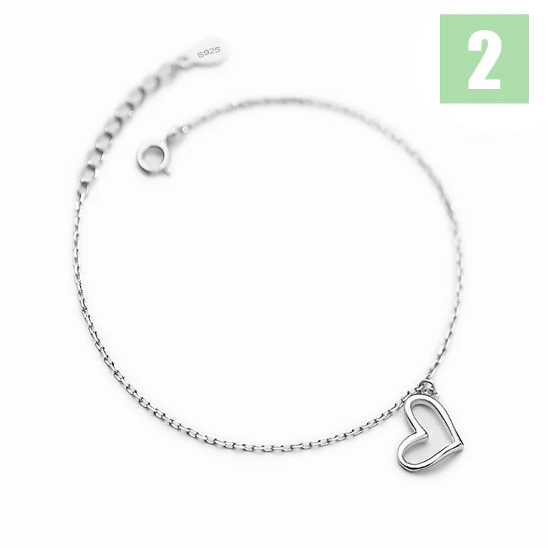 Trusta 100% 925 Sterling Silver Fashion Women's Jewelry Hollow Heart Bracelet 15.5cm For Gift Girl Lady Drop Shipping DS568
