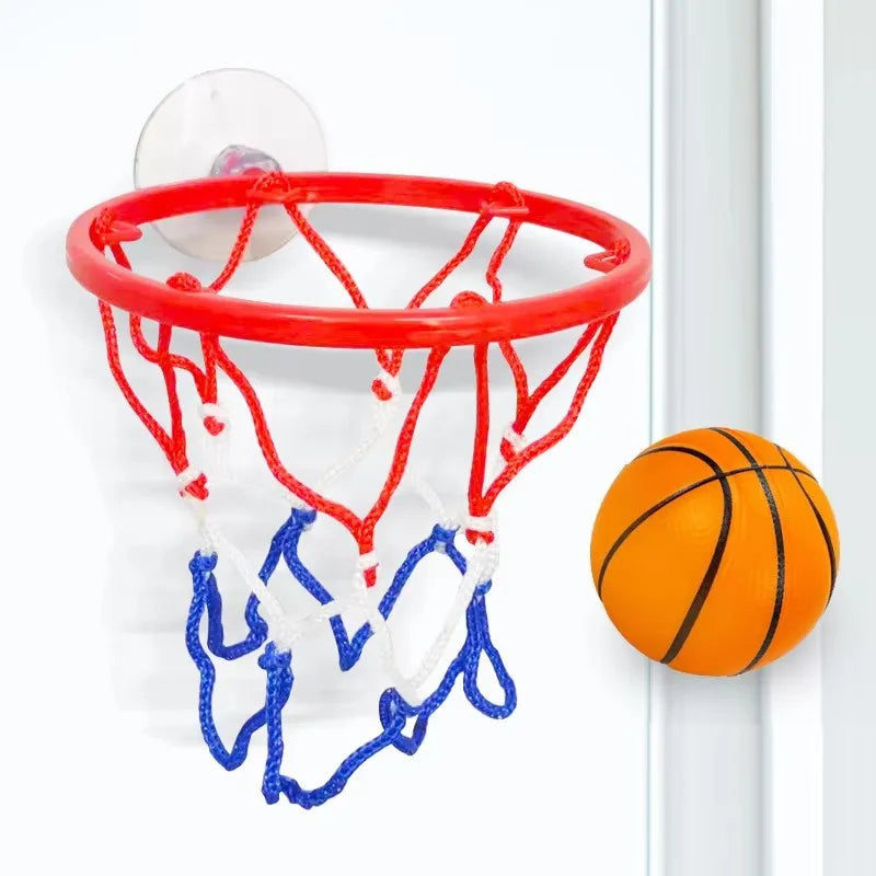 Kid Indoor Mini Basketball Hoop Set with Suction Cup Wall Hanging Home Sports Game Children's Exercise Fun Basket Ball Hoops Kit