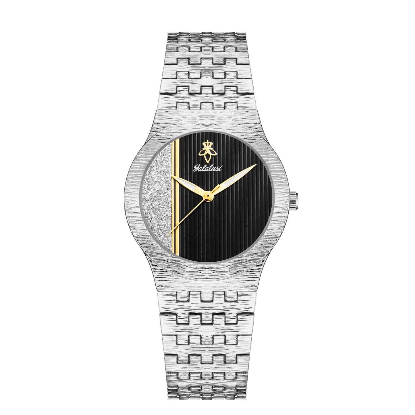 YaLaLuSi Brand 2024 Hot New Women's Watches Business Golden Sculpted Luxury Luxury Box Watch Remover Ion Gold Plating
