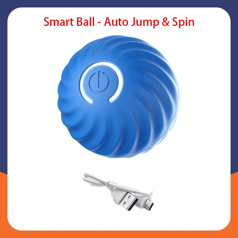 Smart Rolling Jumping Ball Toy Durable Dog Chew Toys Pet Grinding Teeth squeak Balls For Dog Interactive Supplies
