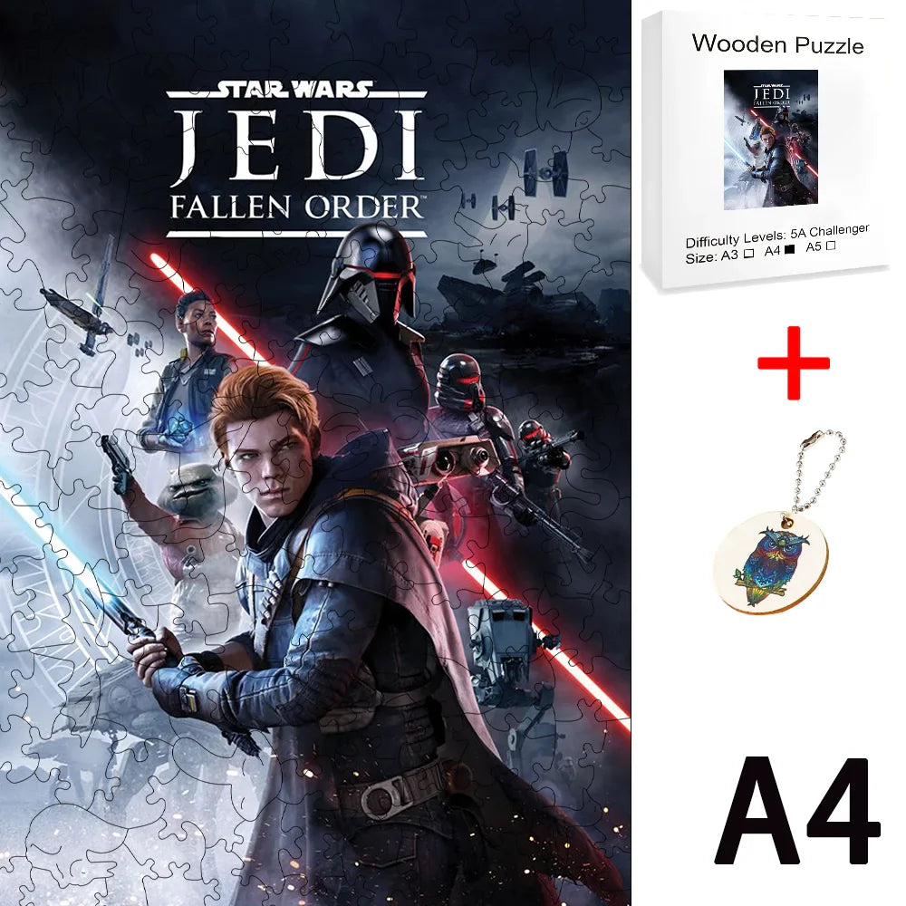 Star Wars Wooden Puzzle Board Games for Children Hobby Jigsaw Table Game Craft Toys Diy Fidget Christmas Building Blocks Model