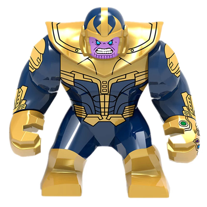 Building Blocks Marvel Transformation Figures Big Goblin Spiderman Iron Man Venom Captain Hawk Deadpool Technic Armor Gift Toys