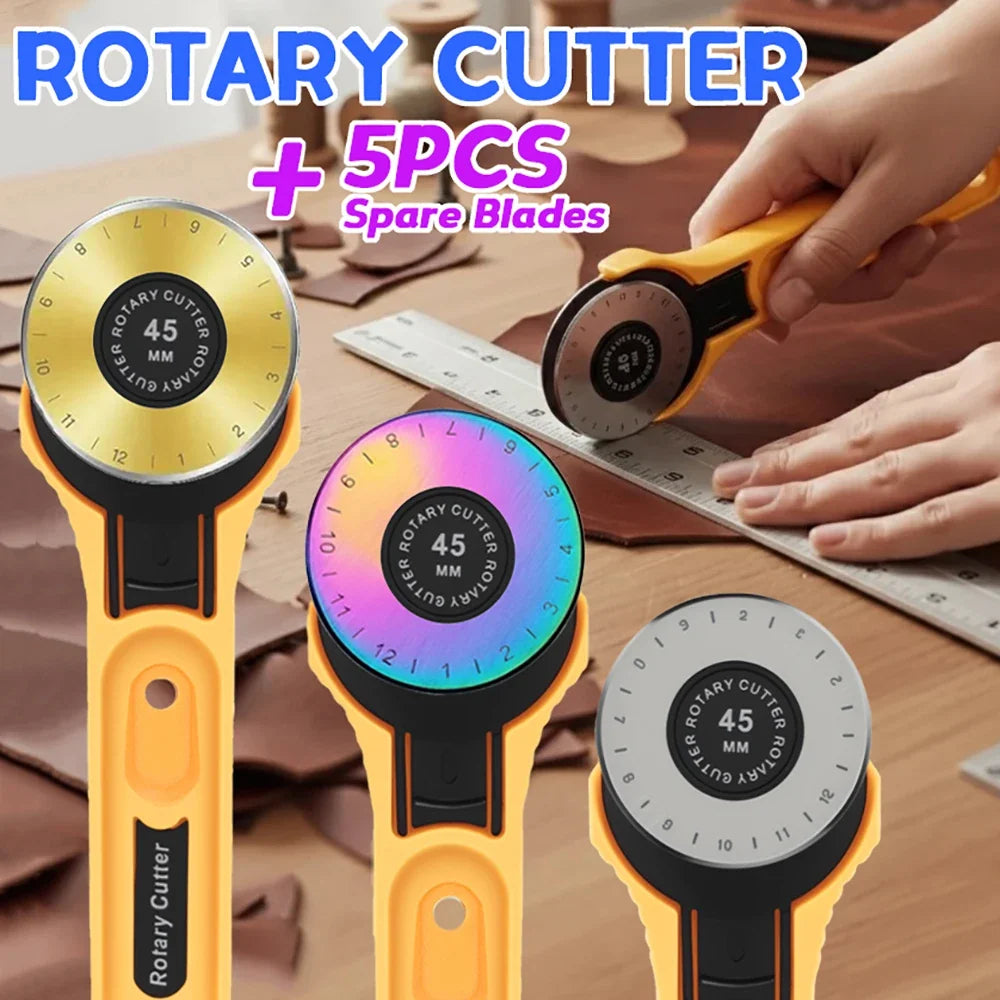 45mm Rotary Fabric Cutter Leather Craft Cutting Tool For DIY Fabric Patchworking Sewing Quilting Crafting Tools
