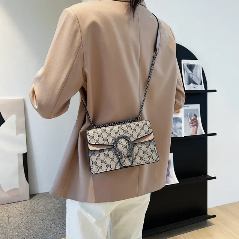Fashion Popular Women's Bag Trend Brand Retro Chain Shoulder Bag High Quality Ladies Crossbody Bag Designer Luxury Handbag