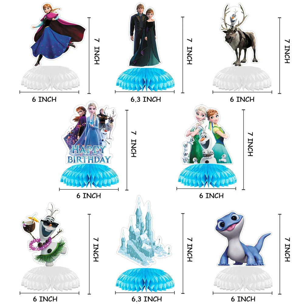 Frozen Anna Elsa Princess Birthday Party Decorations Balloon Disposable Tableware Party Supplies