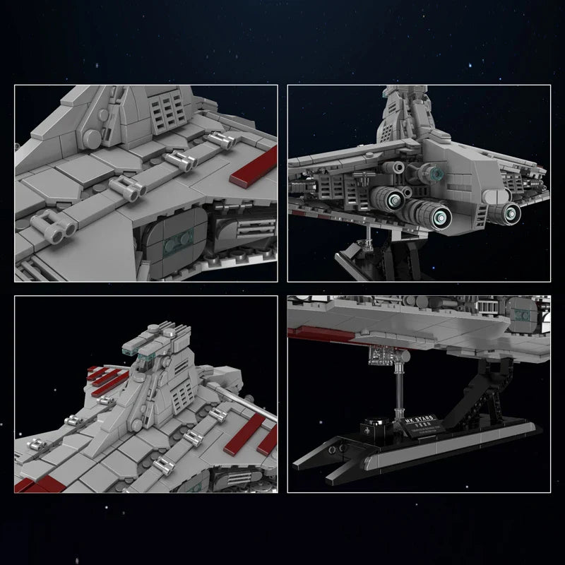 Mould King 21074 Star Plan Building Block The MOC Republic Attack Cruiser Model Assembly Star Fighter Toys Kids Christmas Gift