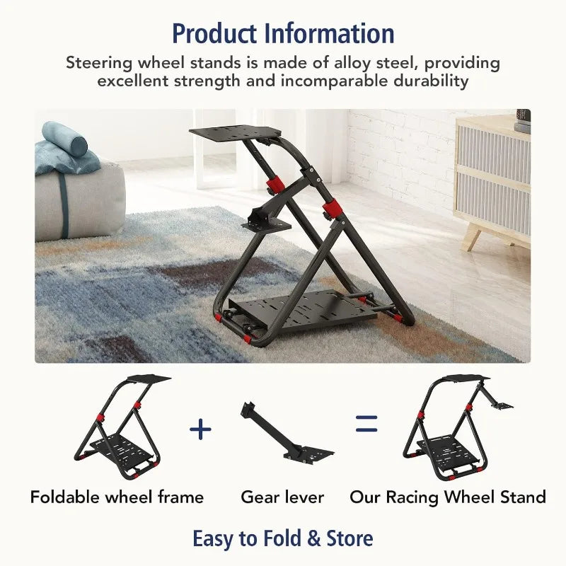2025  Racing Wheel Stand Foldable R  Stand for Logitech   for Thrustmaster T248X T248 T300RS T150 458 TX Xbox PS4 PS5