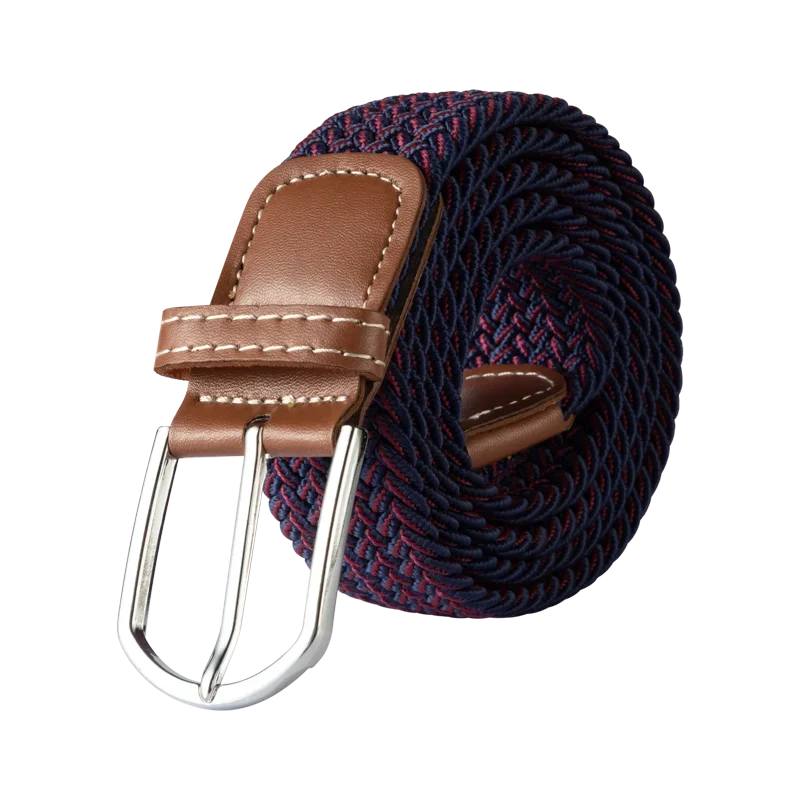 Black Female Casual Knitted Pin Buckle Men Belt Woven Canvas Elastic Expandable Braided Stretch Belts for Women Jeans Belts Belt
