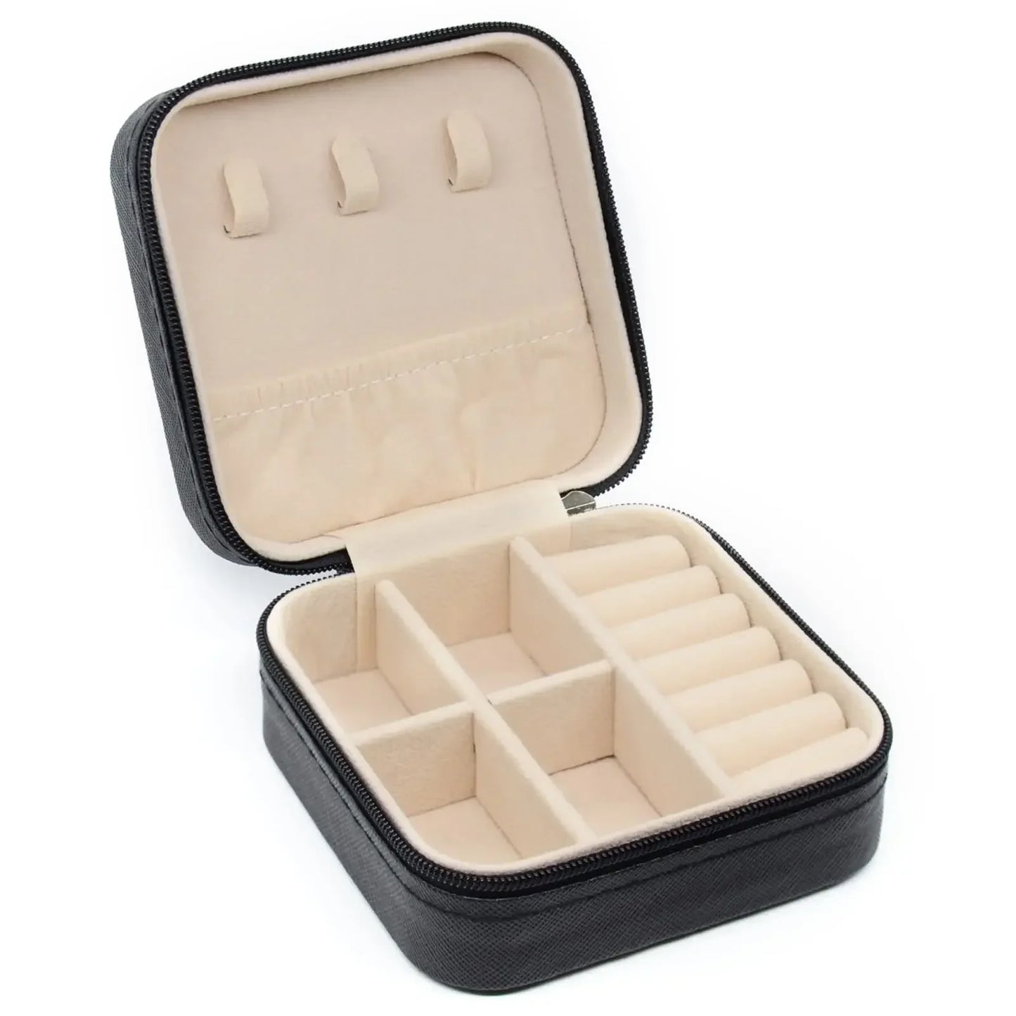 Mini Jewelry Storage Box Portable Home Travel Earrings Necklace Storage Case for Women Ring Organizer PU Leather Display Case