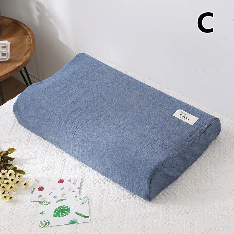 1PC Pillow Case Contour Memory Foam Rebound Latex Pillowcase Cotton Pillow Cover Zippered