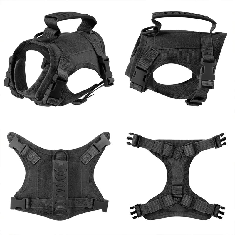 Tactical Small Dog Harness For Puppy Cats Adjustable Kitten Vest Harnesses For Military Dogs Working Training Walking Free Size