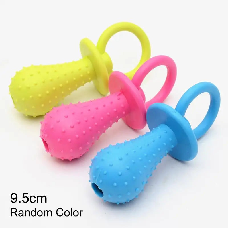 1-10Pcs Pet Chew Toy Soft Rubber Bite-Resistance Bone Shape Teeth Grinding Chewing Toys For Small Dogs Training Pet Supplies
