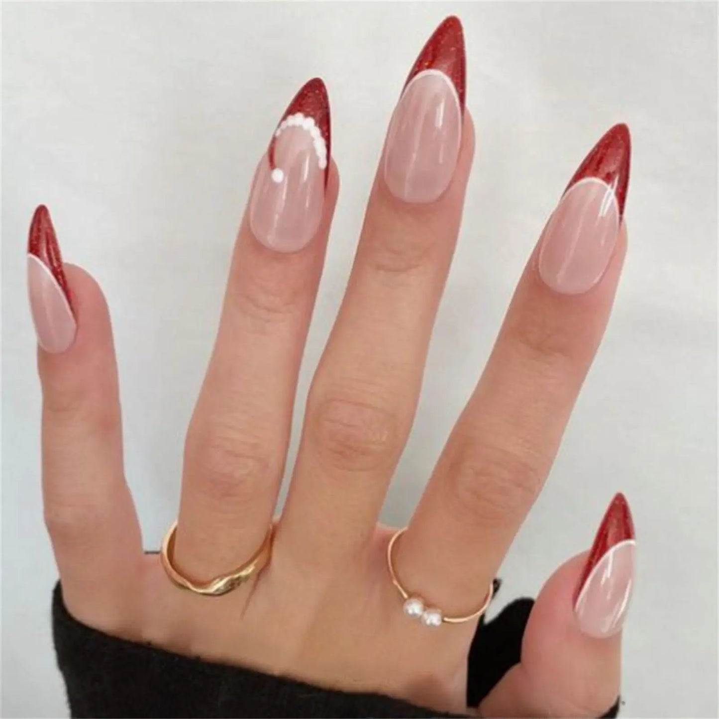 Christmas Pattern Press-on Nails Ultra-flexible Long Lasting Fake Nails for Nail Decoration Nail Art