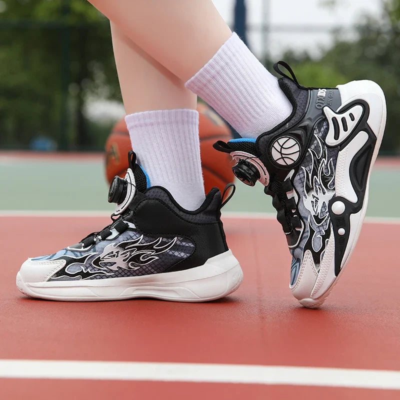 Kids Sneakers Fashion Basketball Shoes for Children Boys Breathable Mesh Sneakers Casual Sports Shoes 2026 New Design Trainers