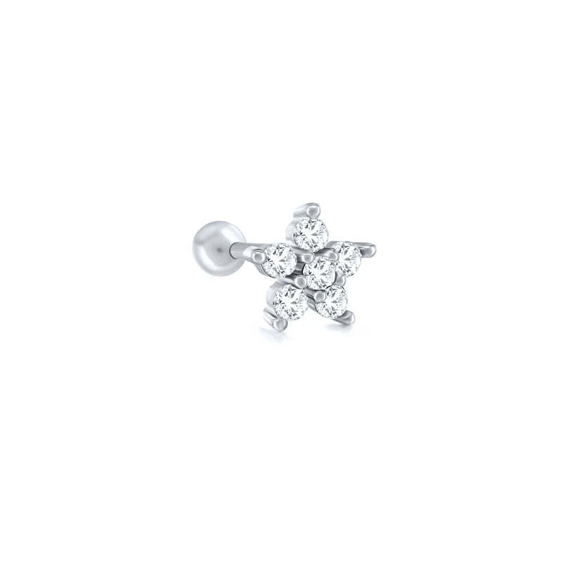 925 Sterling Silver Fine Jewelry Anti-allergic Ear Buckle Moon Stud Earring For Woman Wedding Anniversary Piercing Pendientes