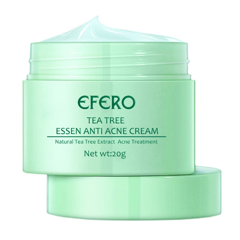 EFERO Tea Tree Anti-acne Face Cream Acne Scar Cream Shrink Pores Face Eliminates Acnes Cream Skin Care Face Cream for Face Care