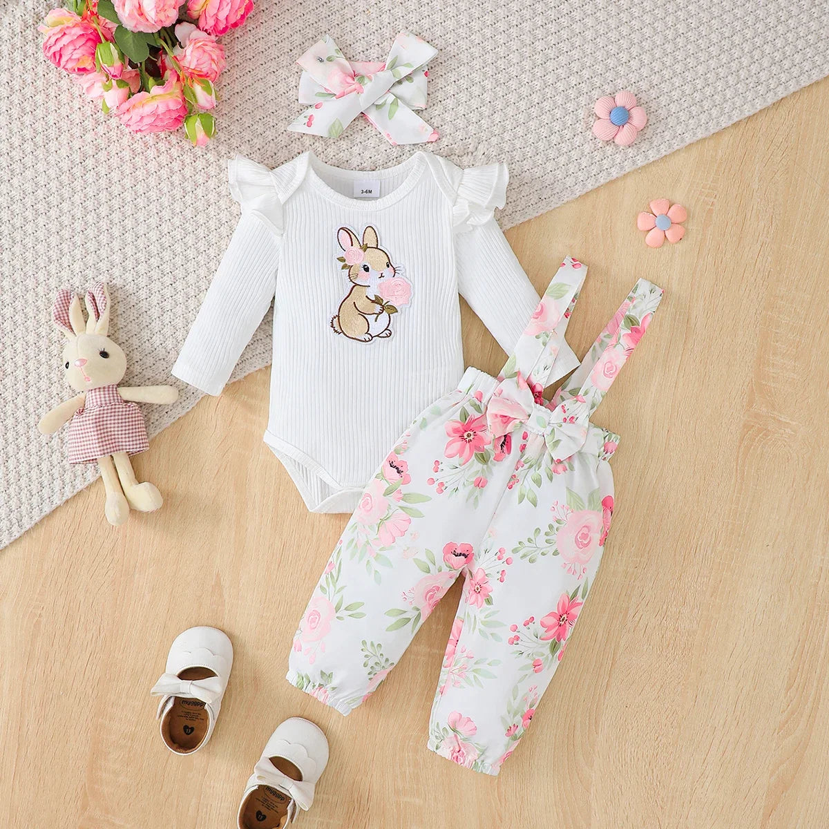 0-18months Baby Girl Clothes Set Red Color Long Sleevs Bodysuit