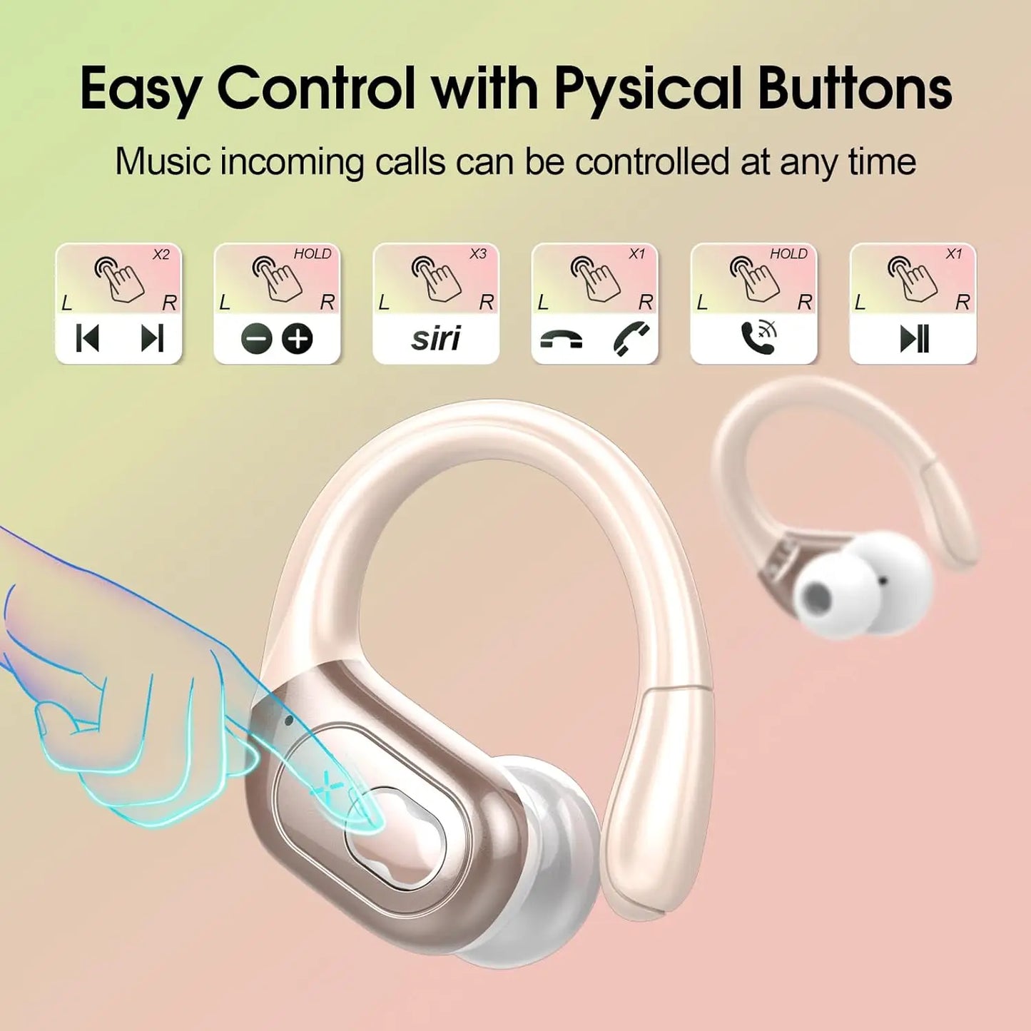 Bluetooth 5.4 TWS Earbuds 75Hrs with Charging Case,IPX7 Waterproof Sport Earphones with Mic,Wireless Noise Cancelling Headphones