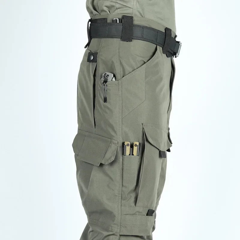 Tactical Cargo Pants for Men Multi Pocket Wear Resistant Outdoor Hiking Training Military Loose Fit Casual