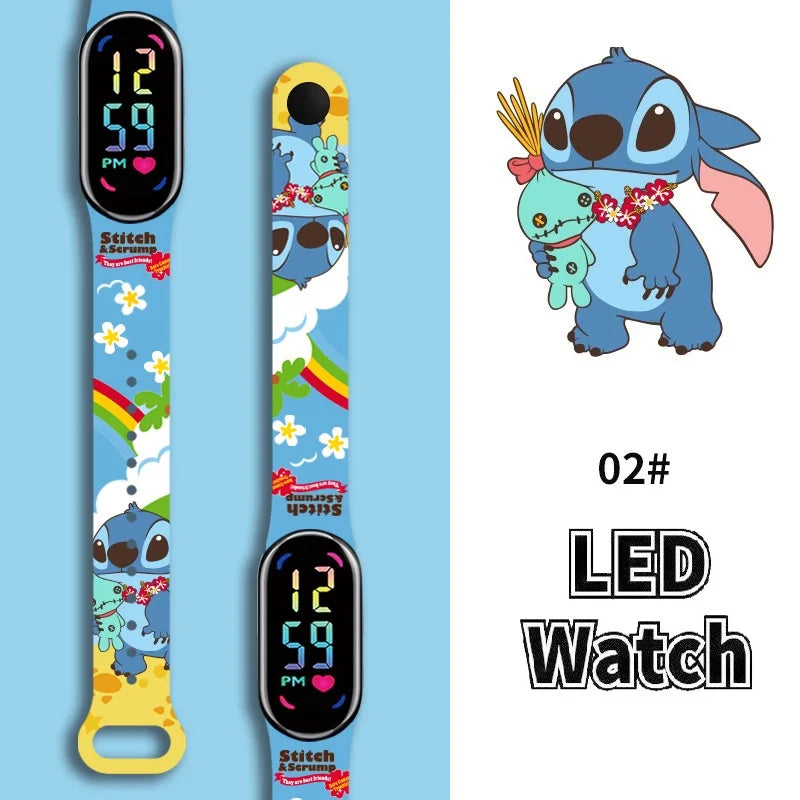 Stitch Children Watches Girls Waterproof Sport ,Touch Screen Watch Digital Clock Bracelet Gifts.