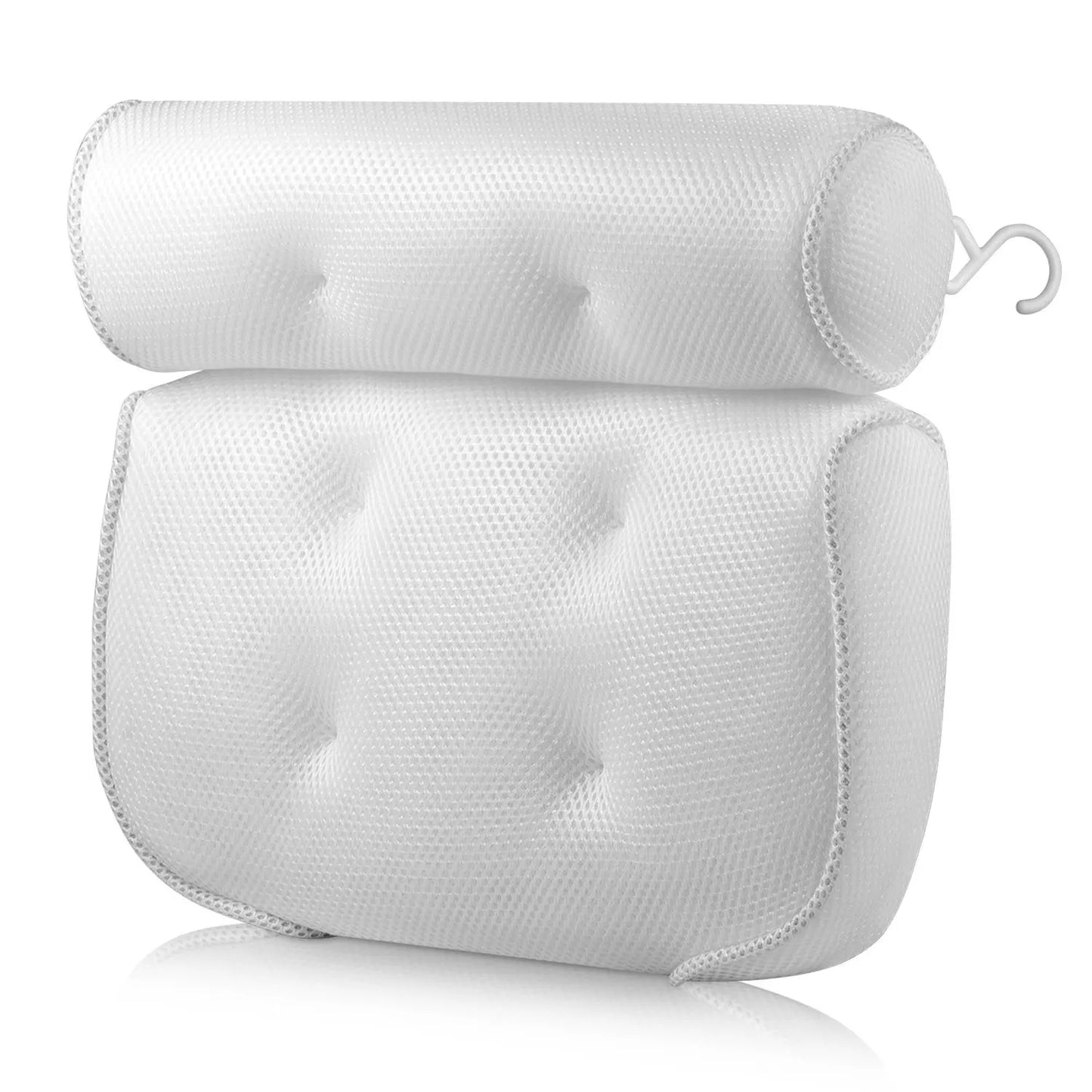 SPA Bath Pillow with Suction Cups Neck Back Support Thickened Bath Pillow for Home Spa Tub Bathroom