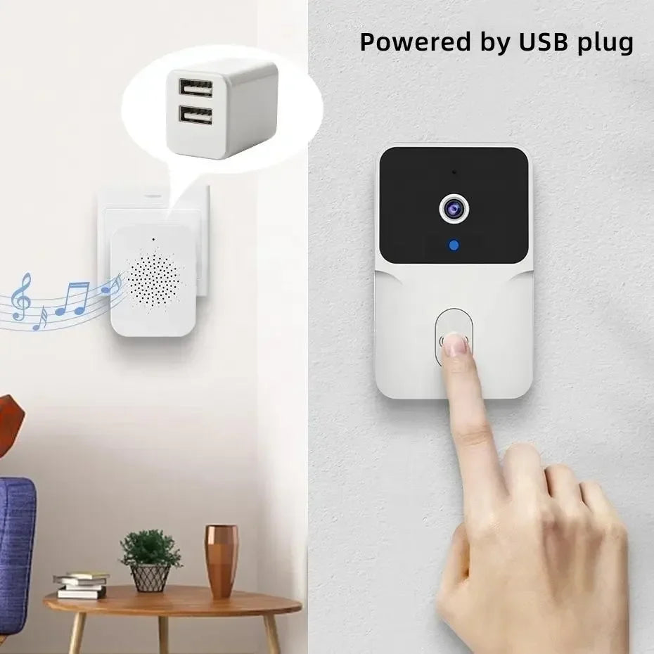 WiFi Wireless Tuya Smart Video Doorbell HD Camerabattery Powered Camera Security Door Bell Wi-Fi Intercom for Home Apartment