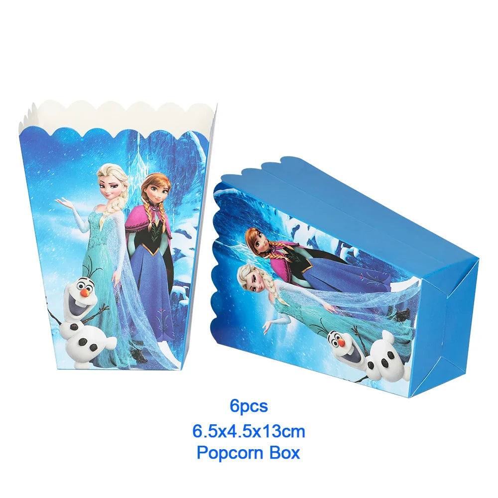 Frozen Anna Elsa Princess Birthday Party Decorations Balloon Disposable Tableware Party Supplies