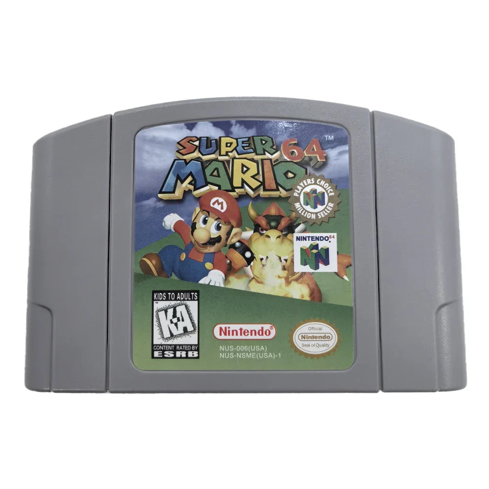 64 Bit Video Game Console US Version Toys Game Collection Cartridge N64 Series Kart Party Super Smash Bros Bad Fur Day