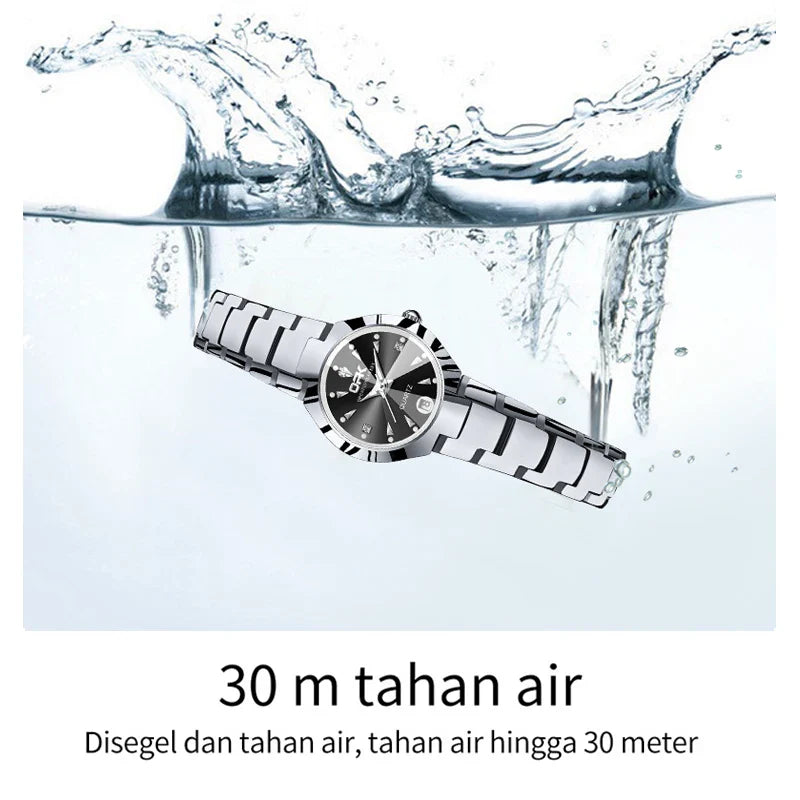OPK 8105 Women's Watches Luxury  Original Wristwatch for Girl Waterproof Luminous Ladies Watch Fashionable Zircon Scale Date