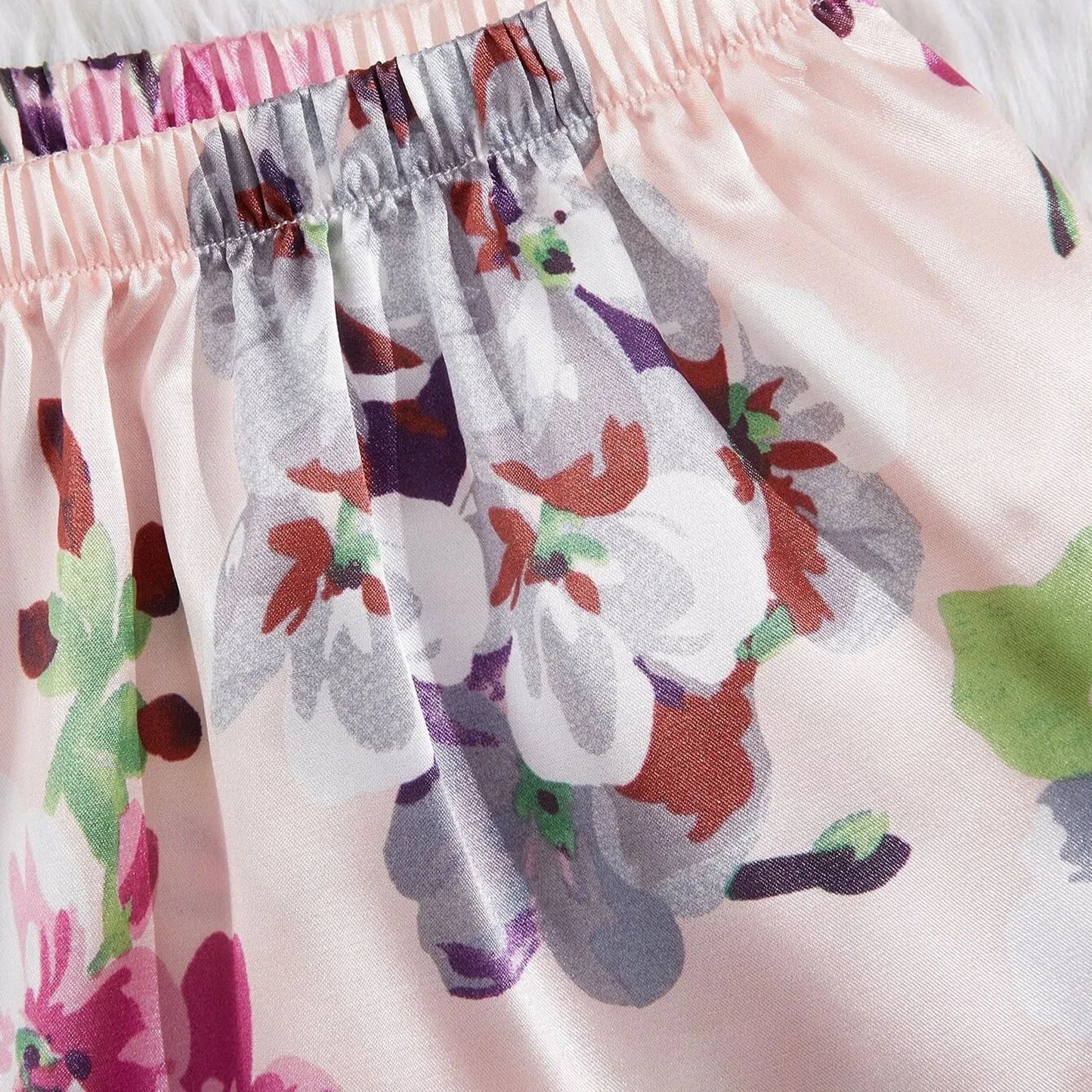 Lingeries Sets Sexy Satin Silk Lingerie Sleepwear Flower Printing Underwear Women Set Sexy Lingeries For Woman Outfit Lenceria