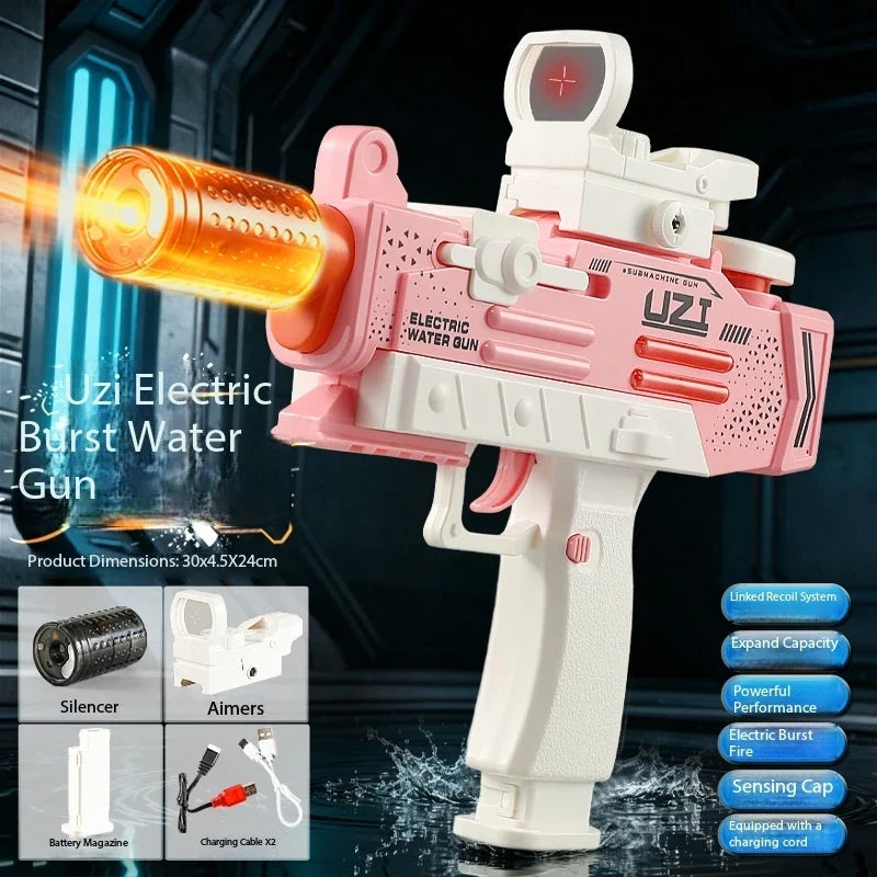 UZI Water Gun Toy Swimming Pool Play Water Adult Shots Games Toy Outdoor Games High Pressure Water Gun Summer Swimming Pool Toys