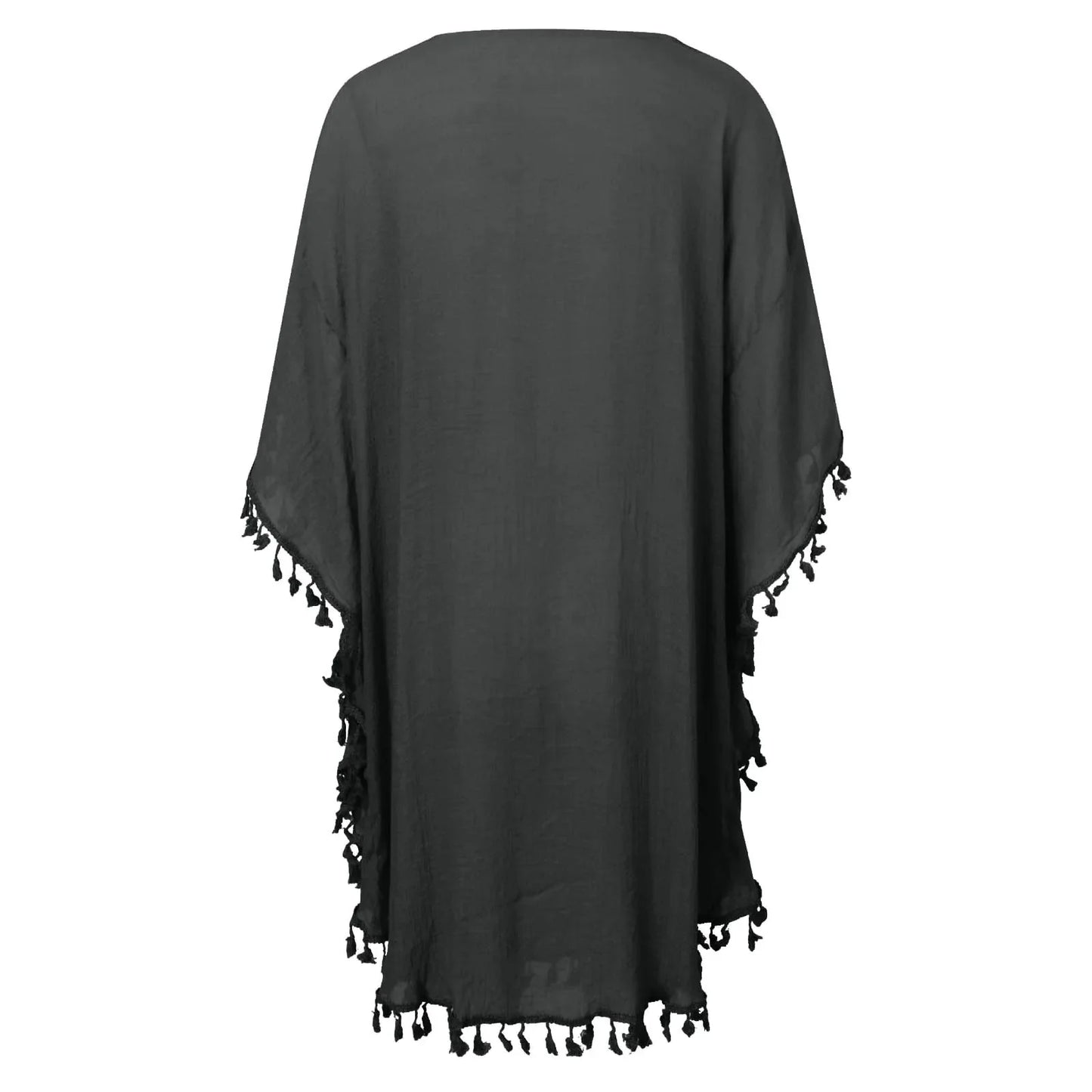 Linen Cover Up Women'S Beach Top With Crochet Patchwork Tassel Swimsuit And Bikini Outerwear Women'S Kimono купальник 2024 тренд