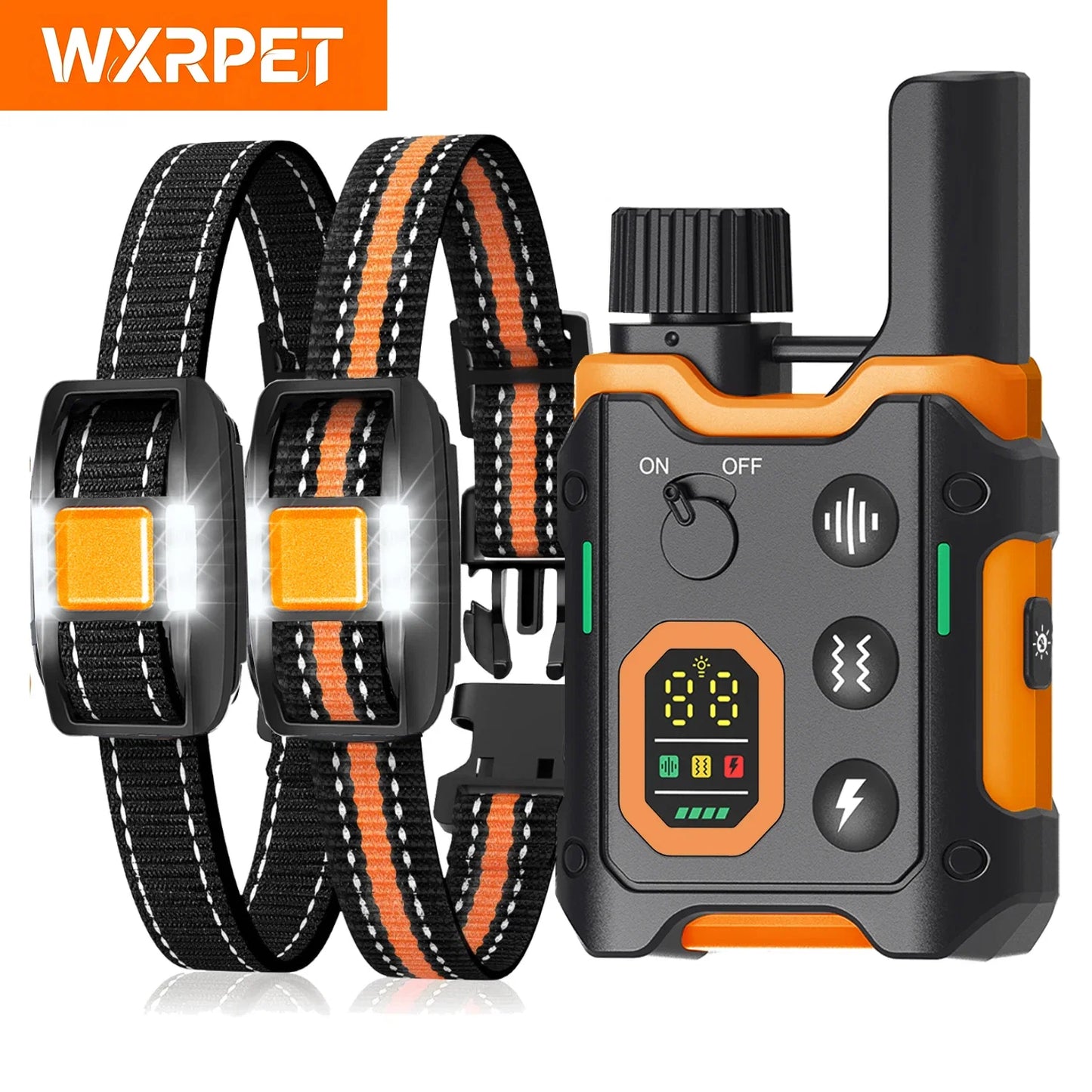WXRPET 1640Ft Electric Dog Training Collar Remote Control Waterproof Pet BehaviorFor 5-120lbs Puppy With Shock Vibration