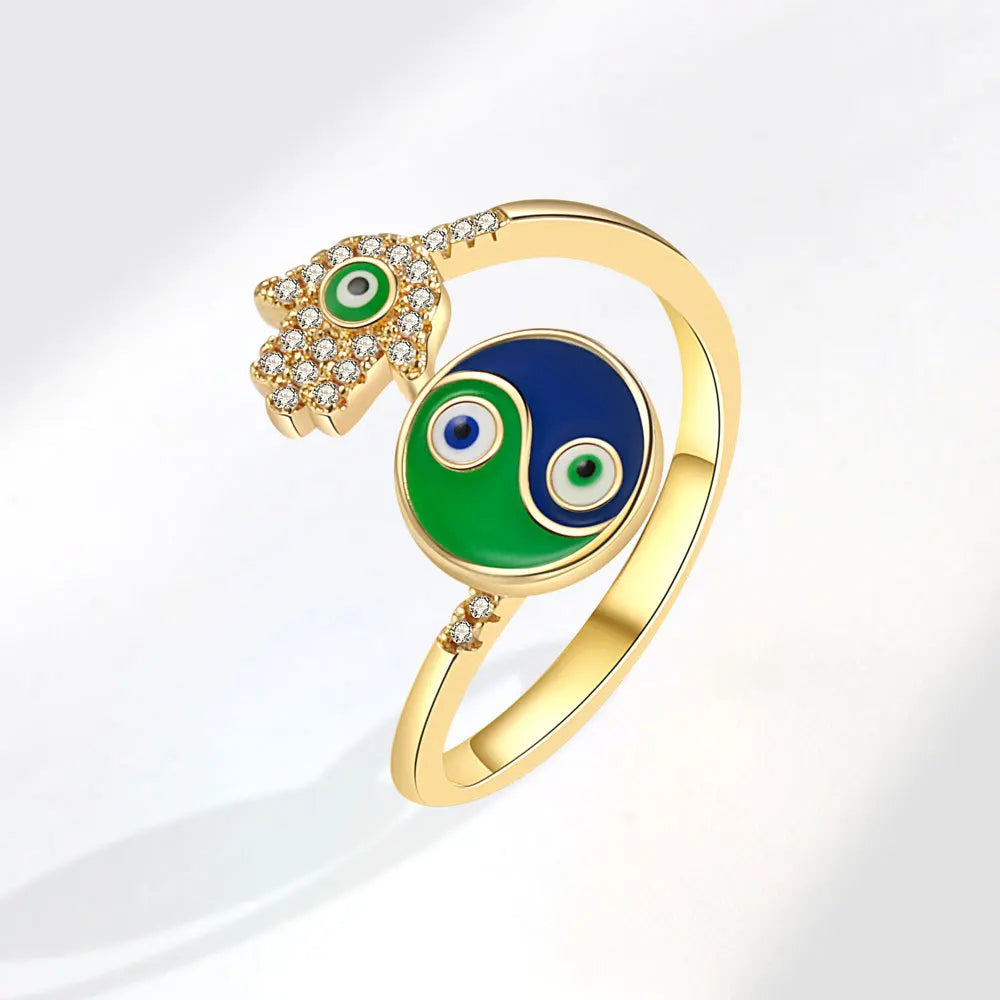 Animal Butterfly Flower Anxiety Spinner Rings Rotate Spinning Anti Worry Stress Relief Fidget Knuckle Rings Anillos De Ansiedad