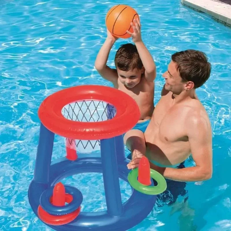 Outdoor Swimming Water Toy Water Basketball Stand Inflatable Floating Swimming Floating Pool Toy Beach Fun Summer Pool Tool