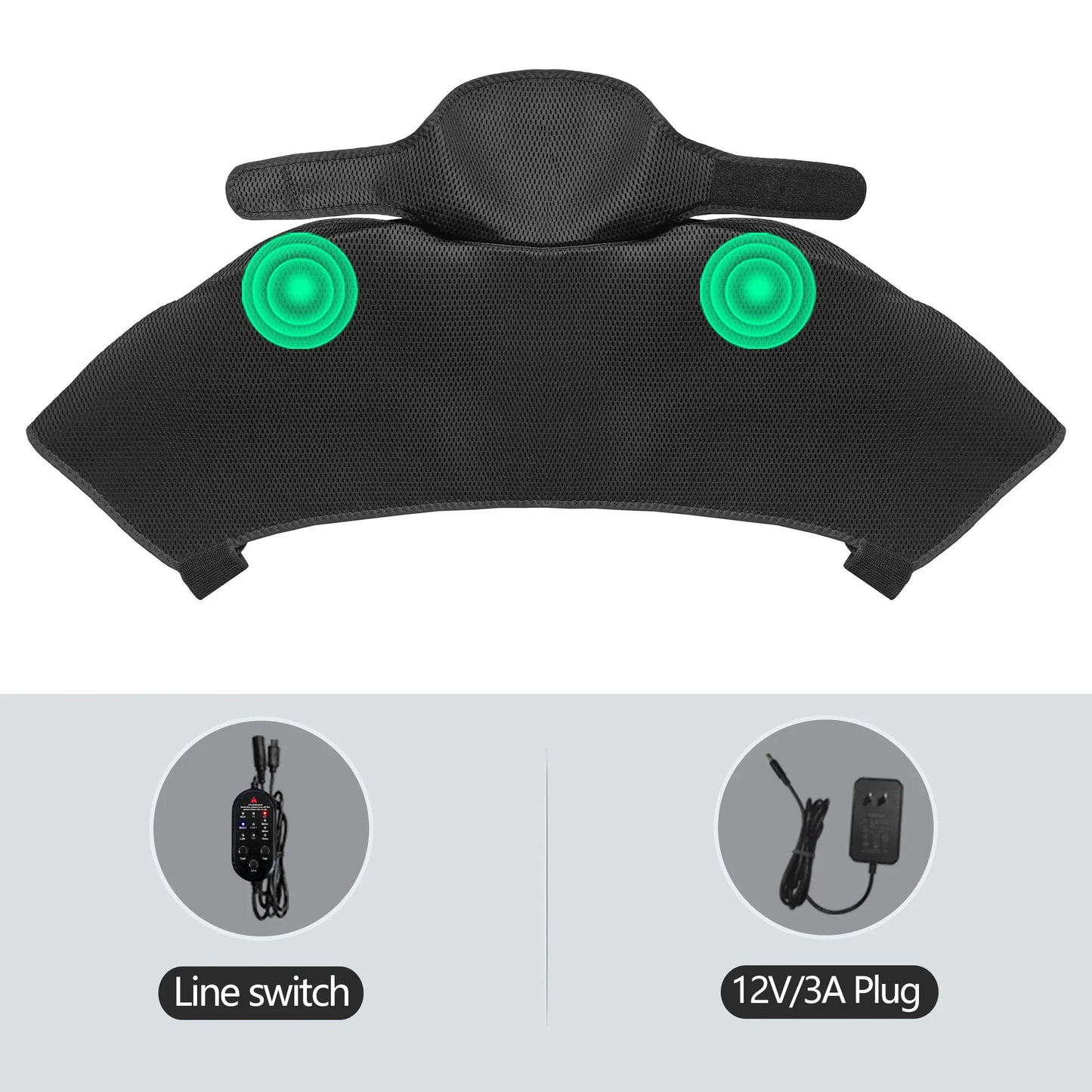 Heated Shoulder Back Massager 3 Massage Heating Functions Fits Shoulders Neck Back Relieves Cervical Soreness Muscle Strains