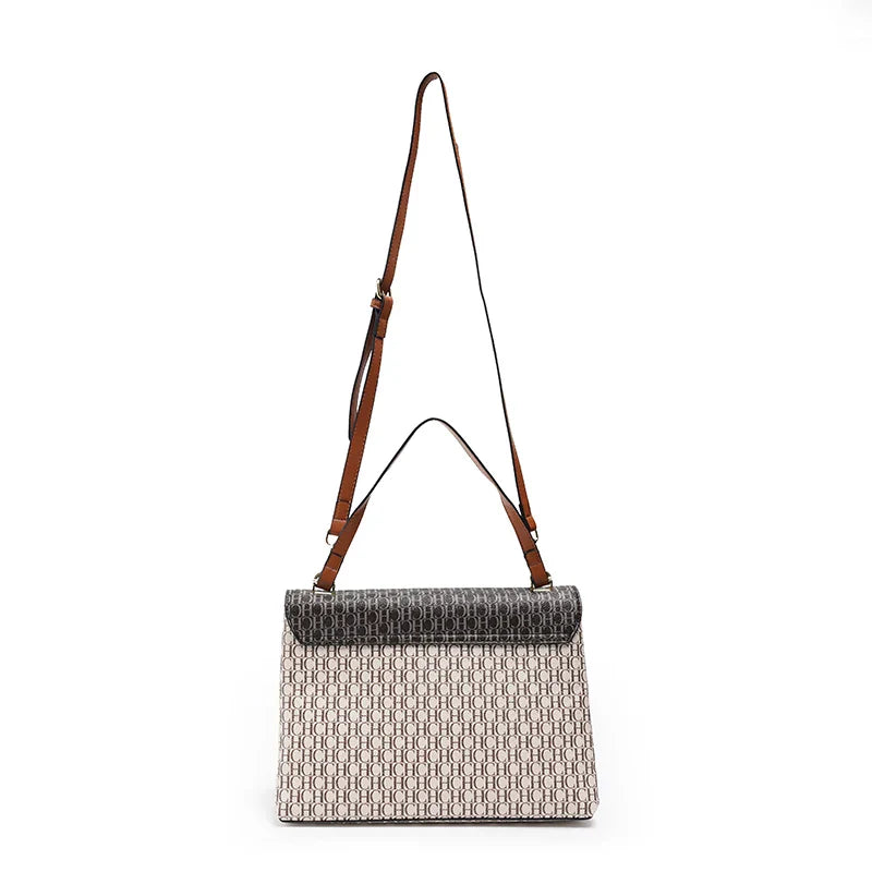 CH Retro Texture Women's Bag Printed Shoulder Bag Casual Fashion Square Small Women's Bag Tote Bag